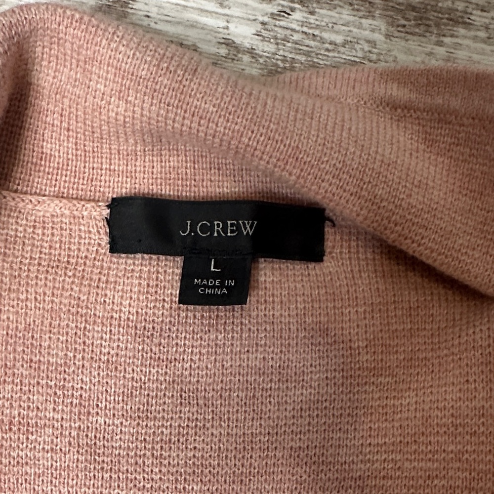 J.Crew Eloise Sweater-Blazer Women’s Size L Blush Pink Merino Wool Blend - Picture 6 of 10